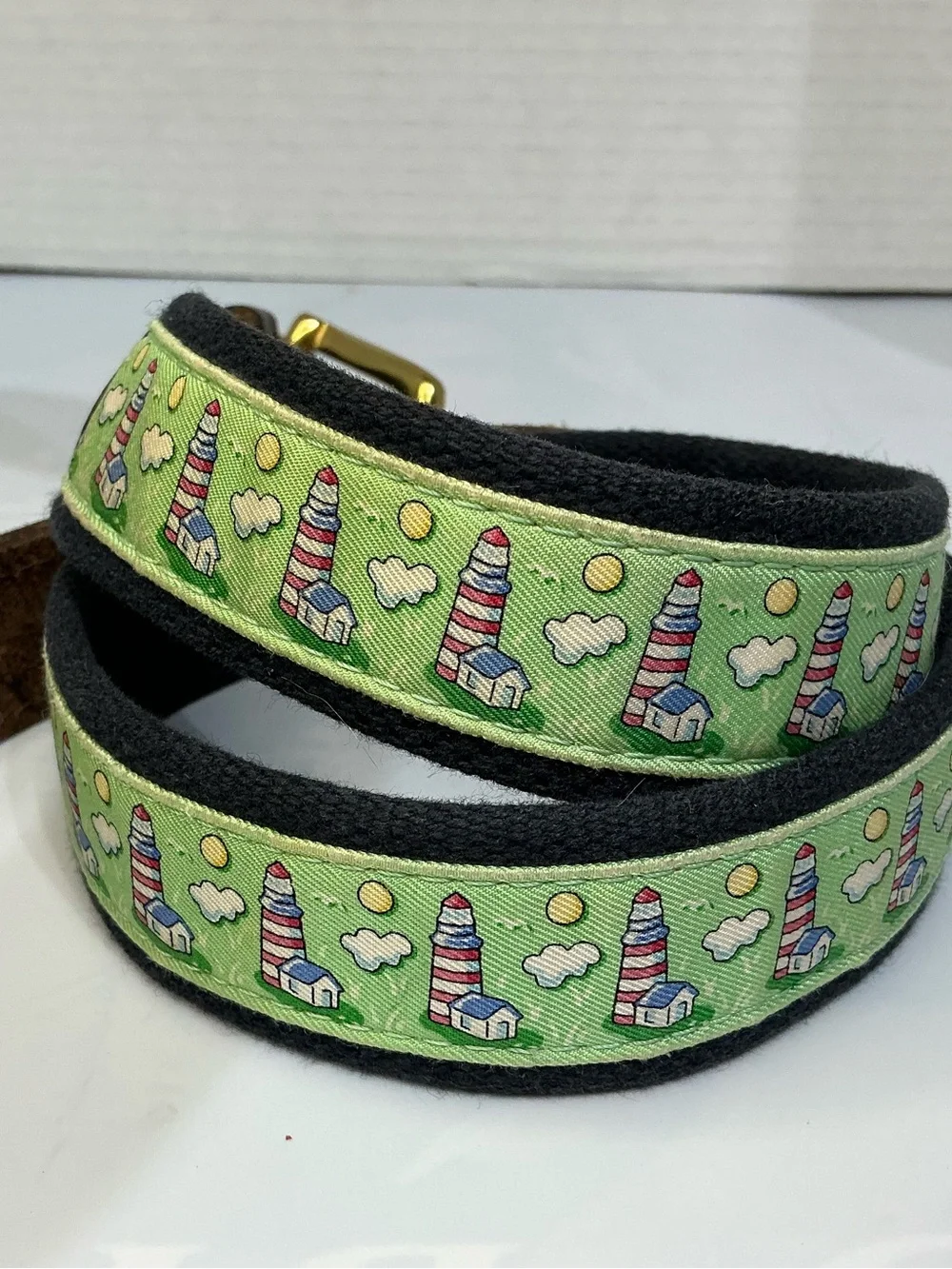 Vineyard Vines Men’s Lighthouse vintage Belt Preppy Coastal 30”Belt Causal
